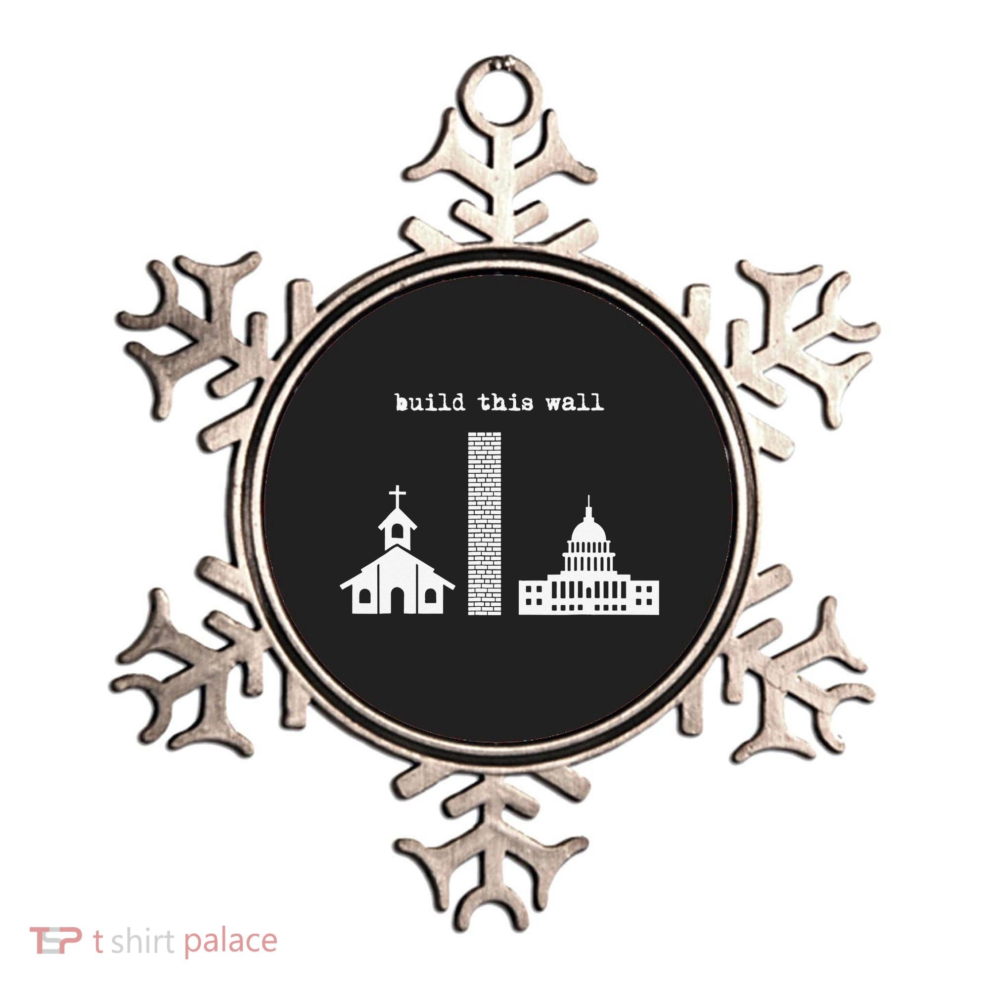 Build This Wall Ironic Separate Church and State Ornament