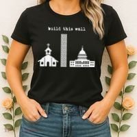 Build This Wall Ironic Separate Church and State Women's T-Shirt thumb 2