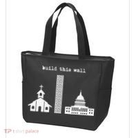 Build This Wall Ironic Separate Church and State Tote Bag thumb 3