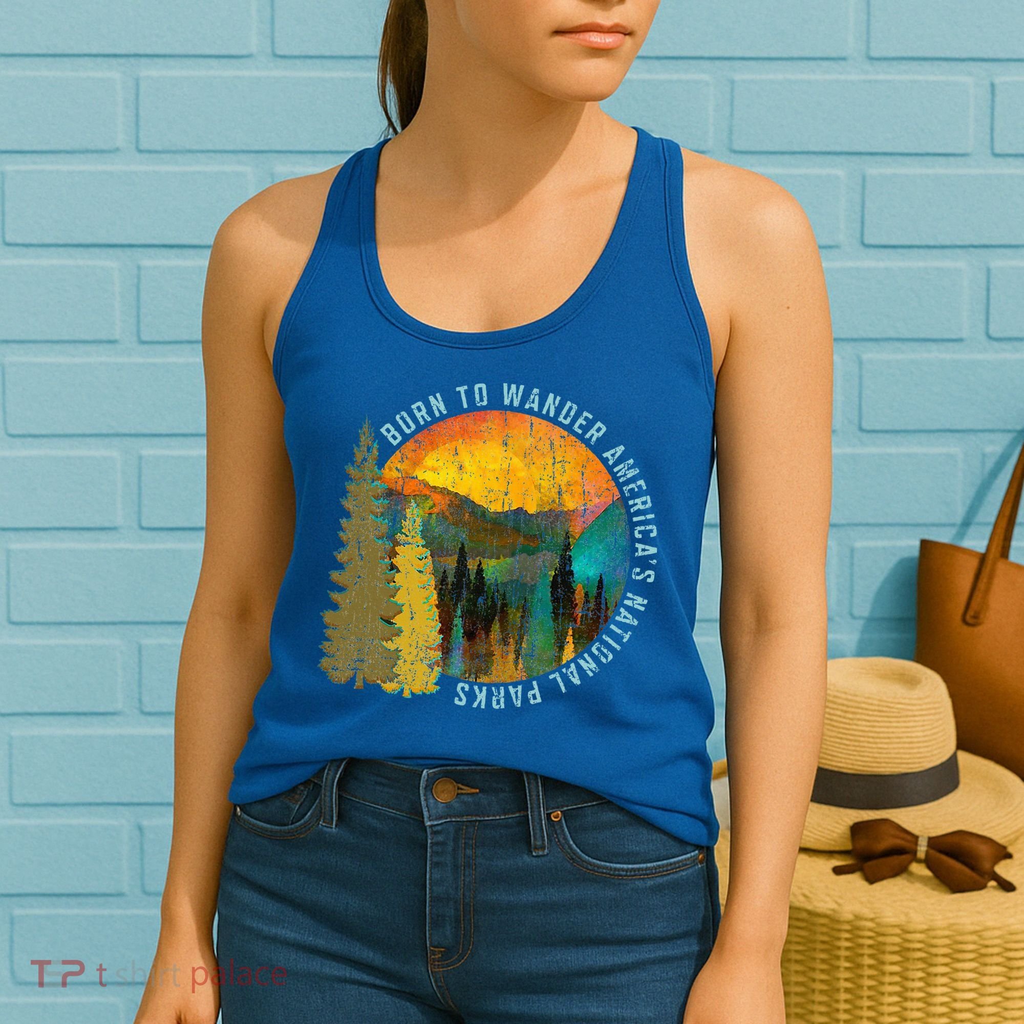 Born To Wander Americas National Parks Women's Tank Top