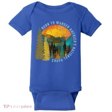 Born To Wander Americas National Parks Baby Bodysuit