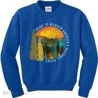 Born To Wander Americas National Parks Kids Sweatshirt thumb 0