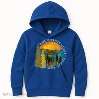 Born To Wander Americas National Parks Kids Hoodie thumb 0