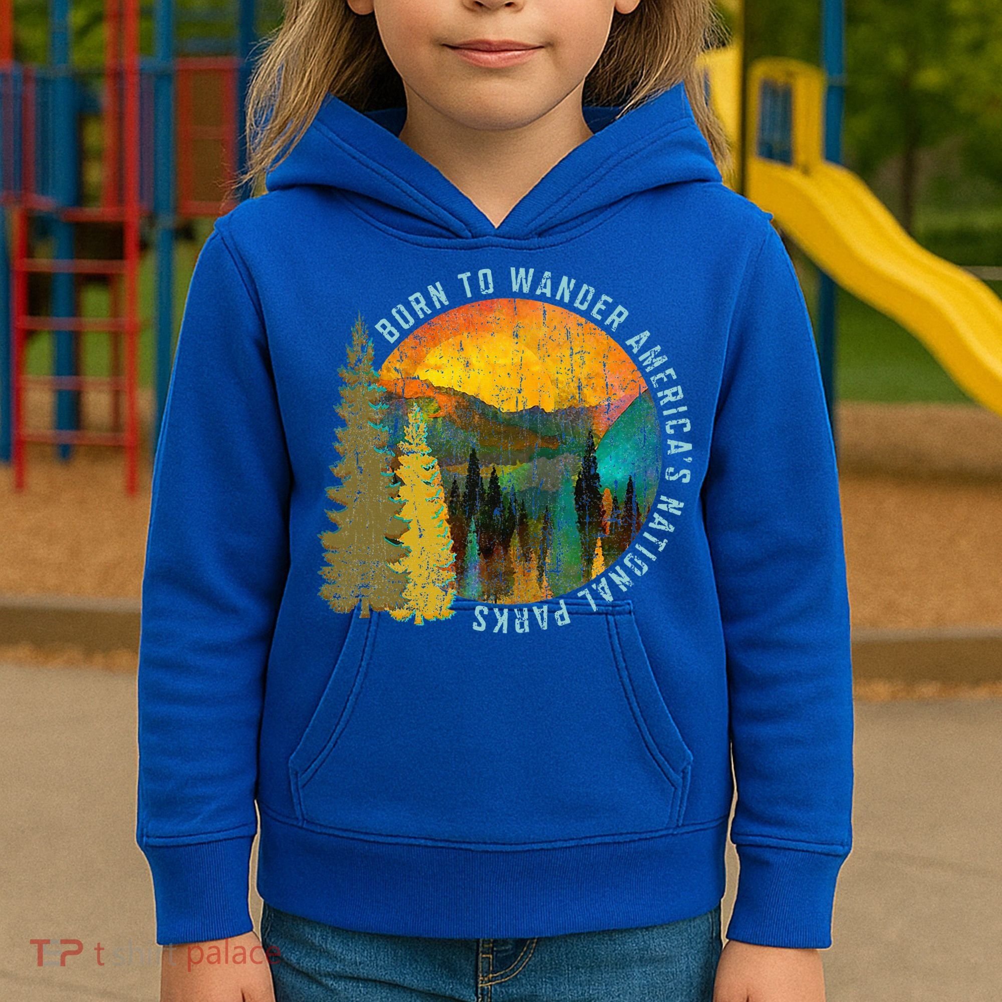 Born To Wander Americas National Parks Kids Hoodie