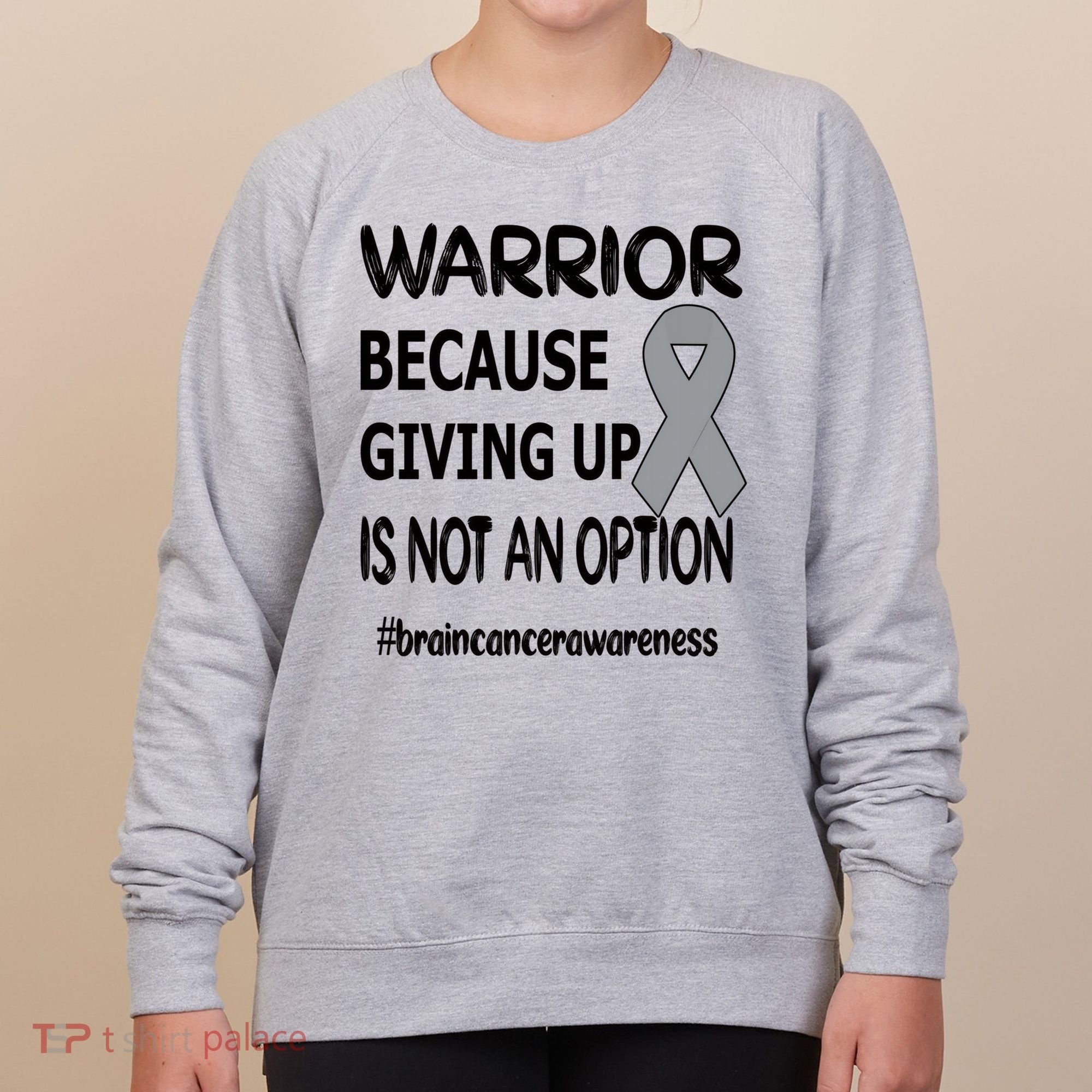 Brain Tumor Warrior Brain Cancer Awareness Ribbon Gift Women's Sweatshirt