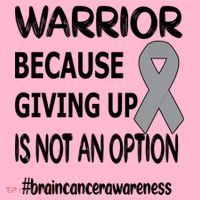 Brain Tumor Warrior Brain Cancer Awareness Ribbon Gift Coaster thumb 2