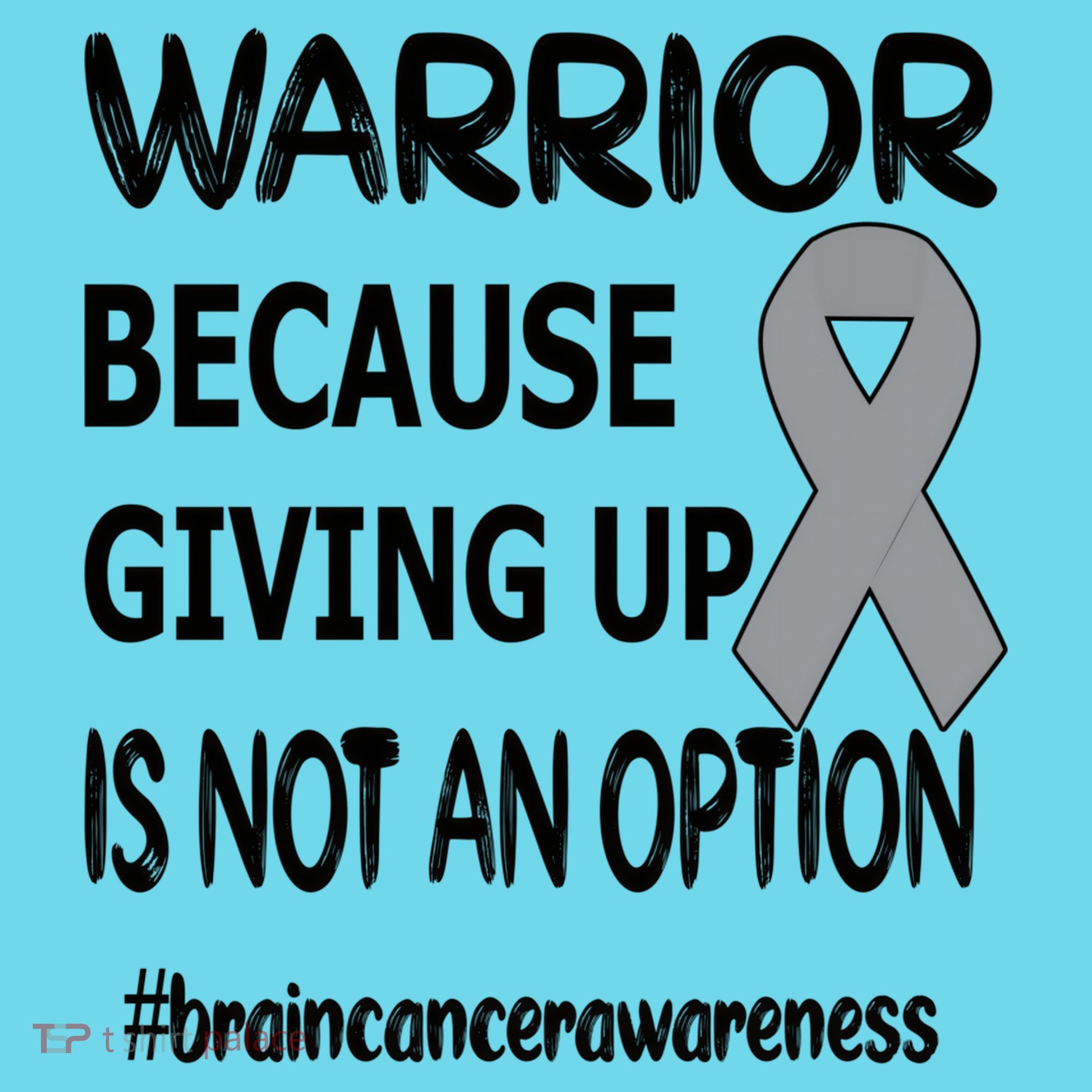 Brain Tumor Warrior Brain Cancer Awareness Ribbon Gift Button
