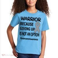 Brain Tumor Warrior Brain Cancer Awareness Ribbon Gift Kids T-Shirt thumb 2