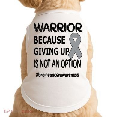 Brain Tumor Warrior Brain Cancer Awareness Ribbon Gift Doggie Tank