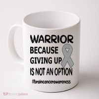 Brain Tumor Warrior Brain Cancer Awareness Ribbon Gift Coffee Mug thumb 0