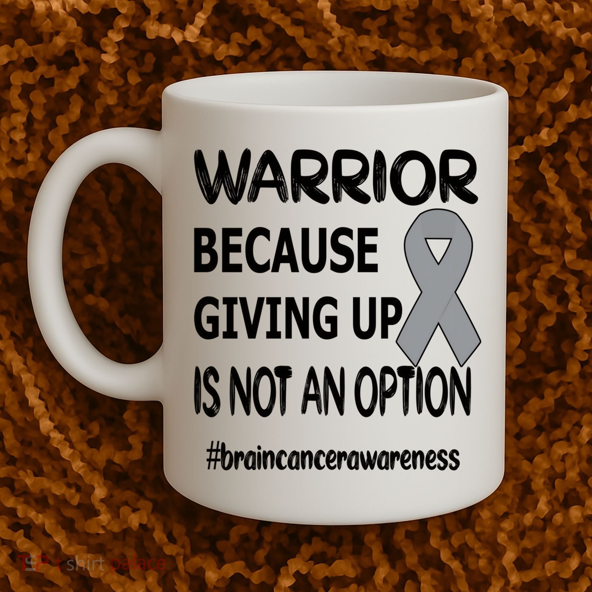 Brain Tumor Warrior Brain Cancer Awareness Ribbon Gift Coffee Mug
