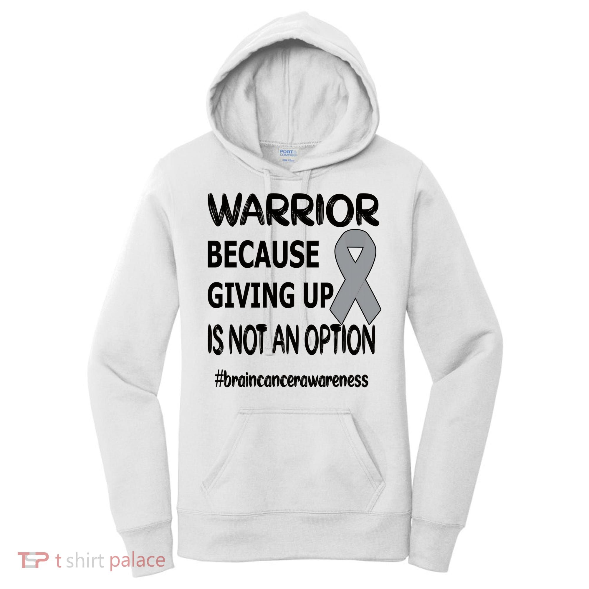 Brain Tumor Warrior Brain Cancer Awareness Ribbon Gift Women's Hoodie