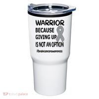 Brain Tumor Warrior Brain Cancer Awareness Ribbon Gift Tumbler thumb 0