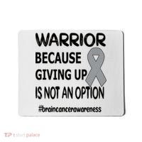Brain Tumor Warrior Brain Cancer Awareness Ribbon Gift Mousepad thumb 0