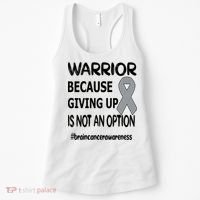 Brain Tumor Warrior Brain Cancer Awareness Ribbon Gift Women's Tank Top thumb 0