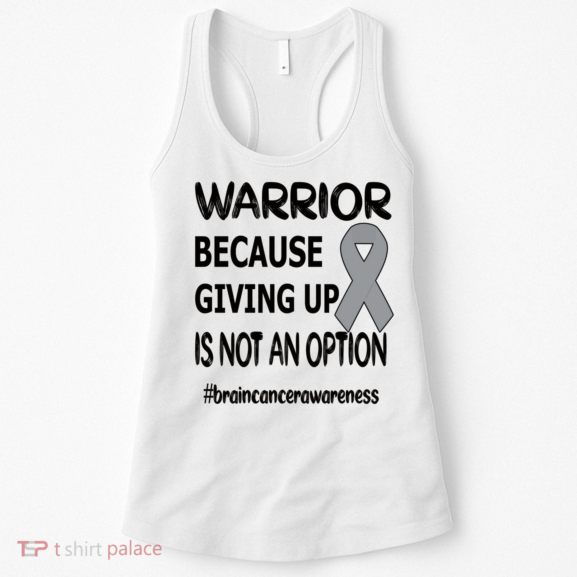 Brain Tumor Warrior Brain Cancer Awareness Ribbon Gift Women's Tank Top
