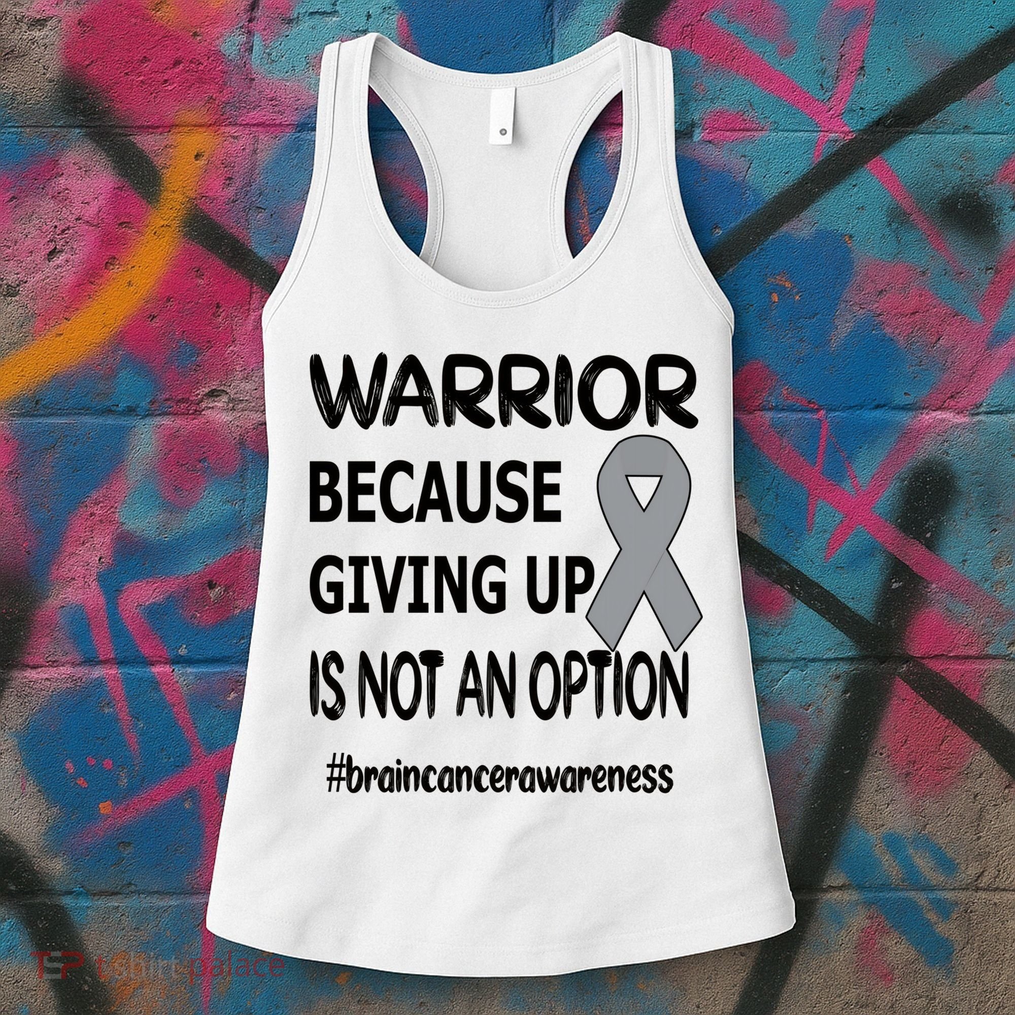 Brain Tumor Warrior Brain Cancer Awareness Ribbon Gift Women's Tank Top