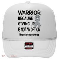 Brain Tumor Warrior Brain Cancer Awareness Ribbon Gift Hat thumb 0
