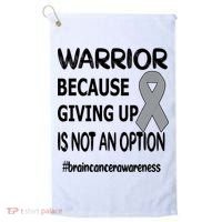 Brain Tumor Warrior Brain Cancer Awareness Ribbon Gift Golf Towel thumb 0
