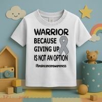 Brain Tumor Warrior Brain Cancer Awareness Ribbon Gift Toddler T-Shirt thumb 3