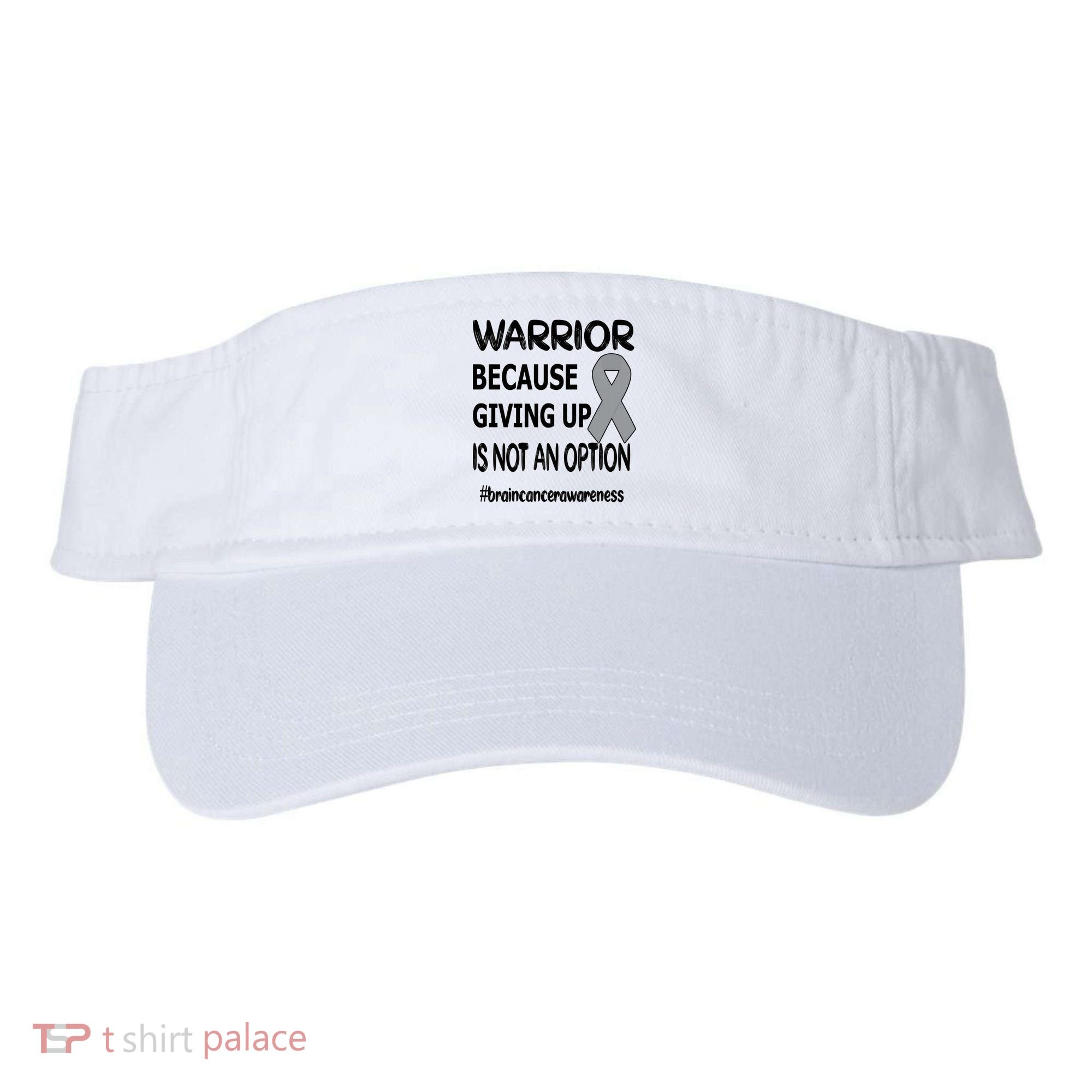 Brain Tumor Warrior Brain Cancer Awareness Ribbon Gift Visor