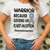 Brain Tumor Warrior Brain Cancer Awareness Ribbon Gift Women's T-Shirt thumb 2