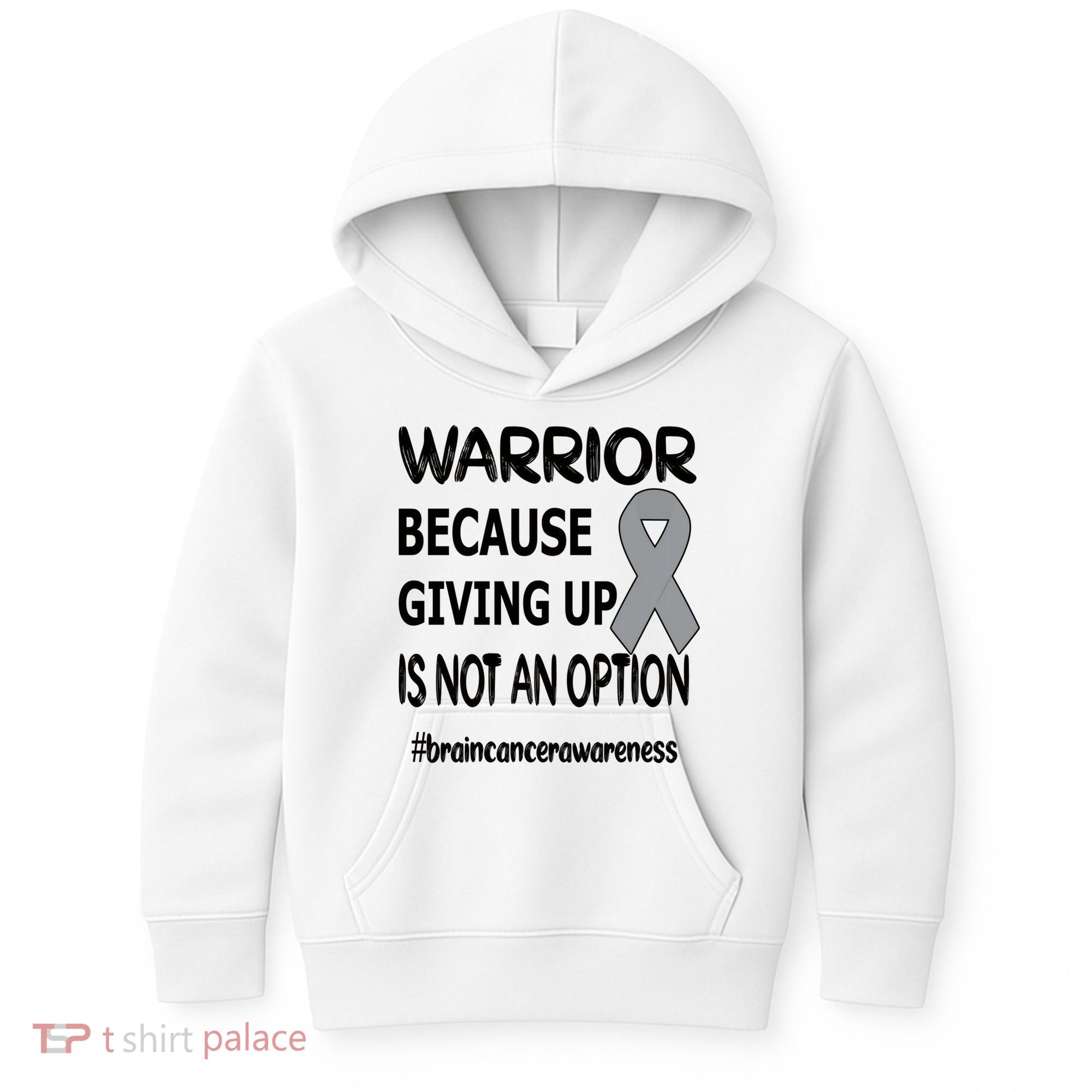 Brain Tumor Warrior Brain Cancer Awareness Ribbon Gift Kids Hoodie