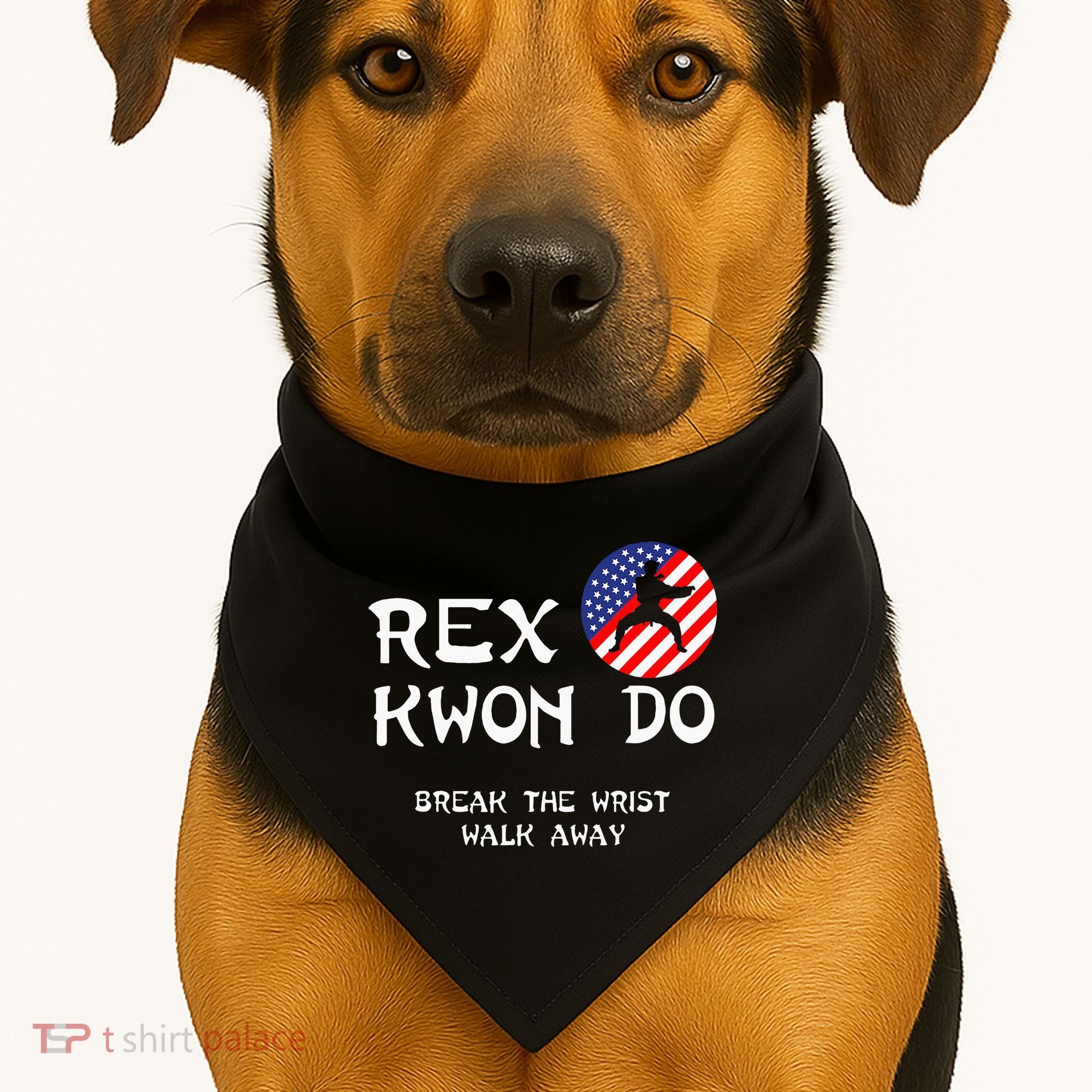 Break The Wrist Walk Away Rex Kwon Do USA-Made Doggie Bandana