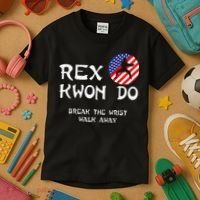Break The Wrist Walk Away Rex Kwon Do Kids T-Shirt thumb 3
