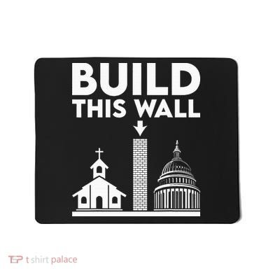 Build This Wall Separation Of Church And State Mousepad