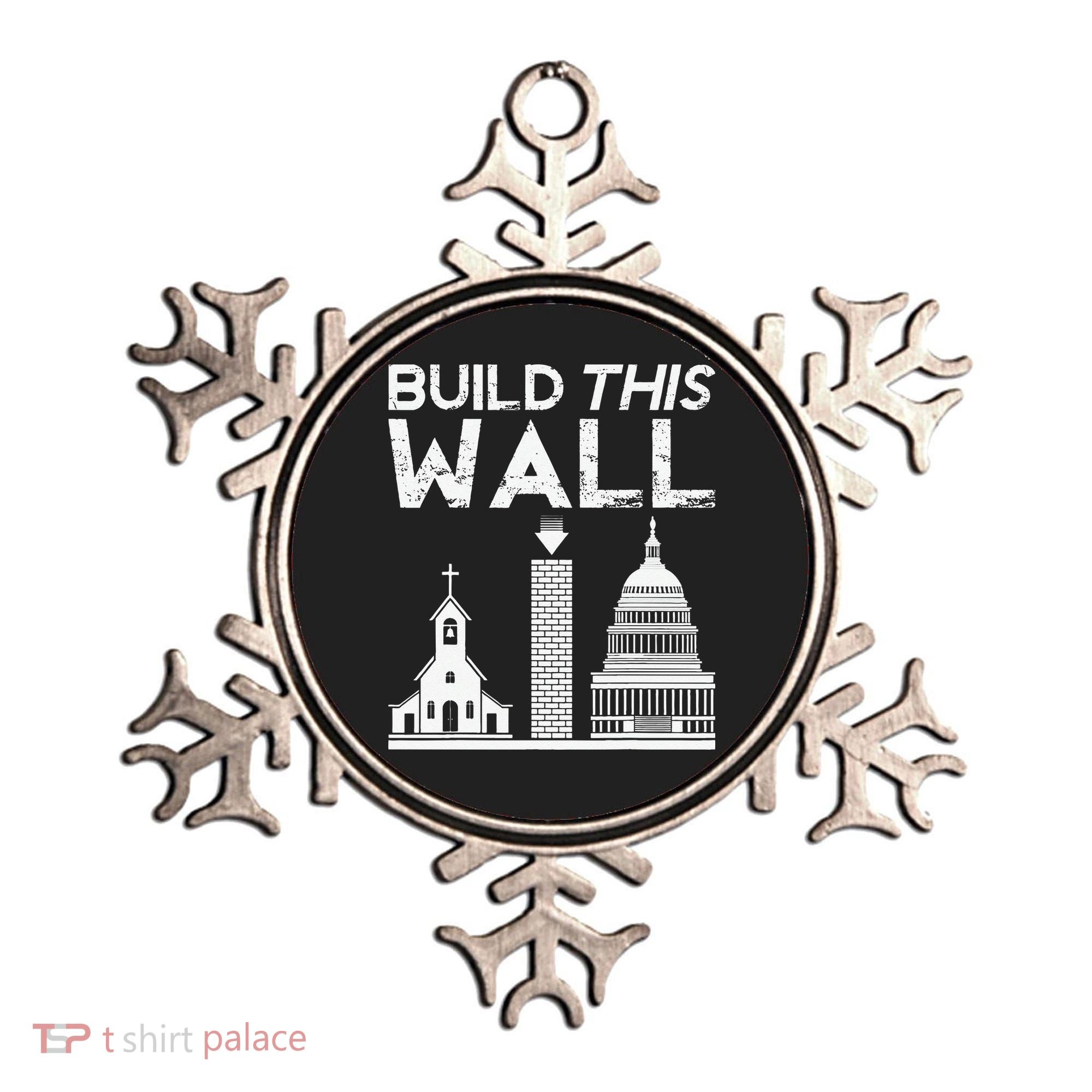 Build This Wall Separation Of Church And State USA Ornament