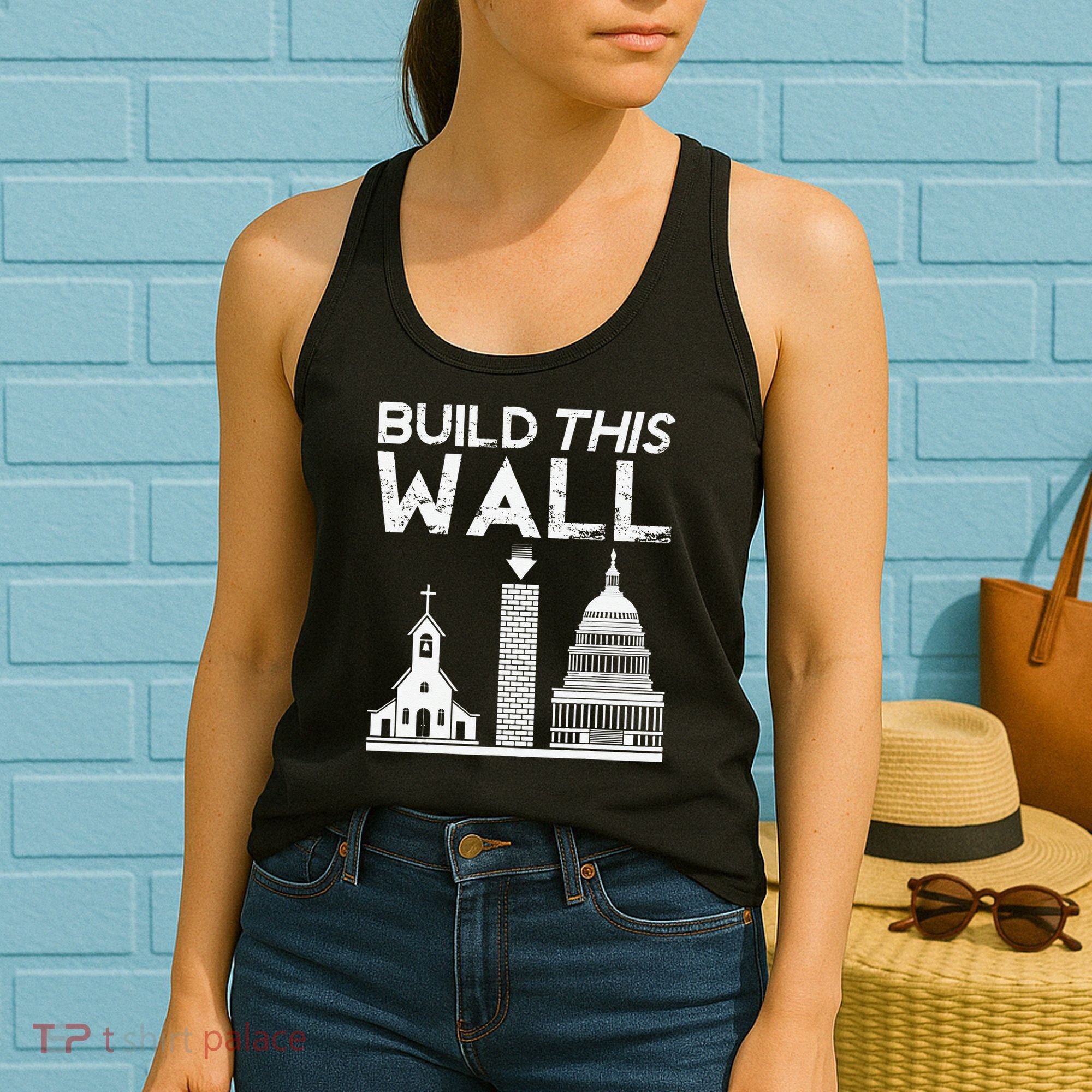 Build This Wall Separation Of Church And State USA Women's Tank Top
