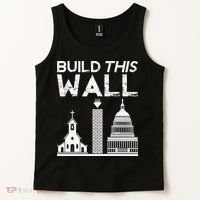 Build This Wall Separation Of Church And State USA Tank Top thumb 2