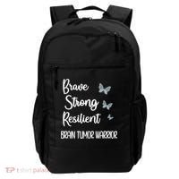 Brain Tumor Warrior Brain Cancer Awareness Gray Ribbon Gift Backpack thumb 0
