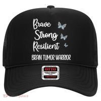 Brain Tumor Warrior Brain Cancer Awareness Gray Ribbon Gift Hat thumb 0