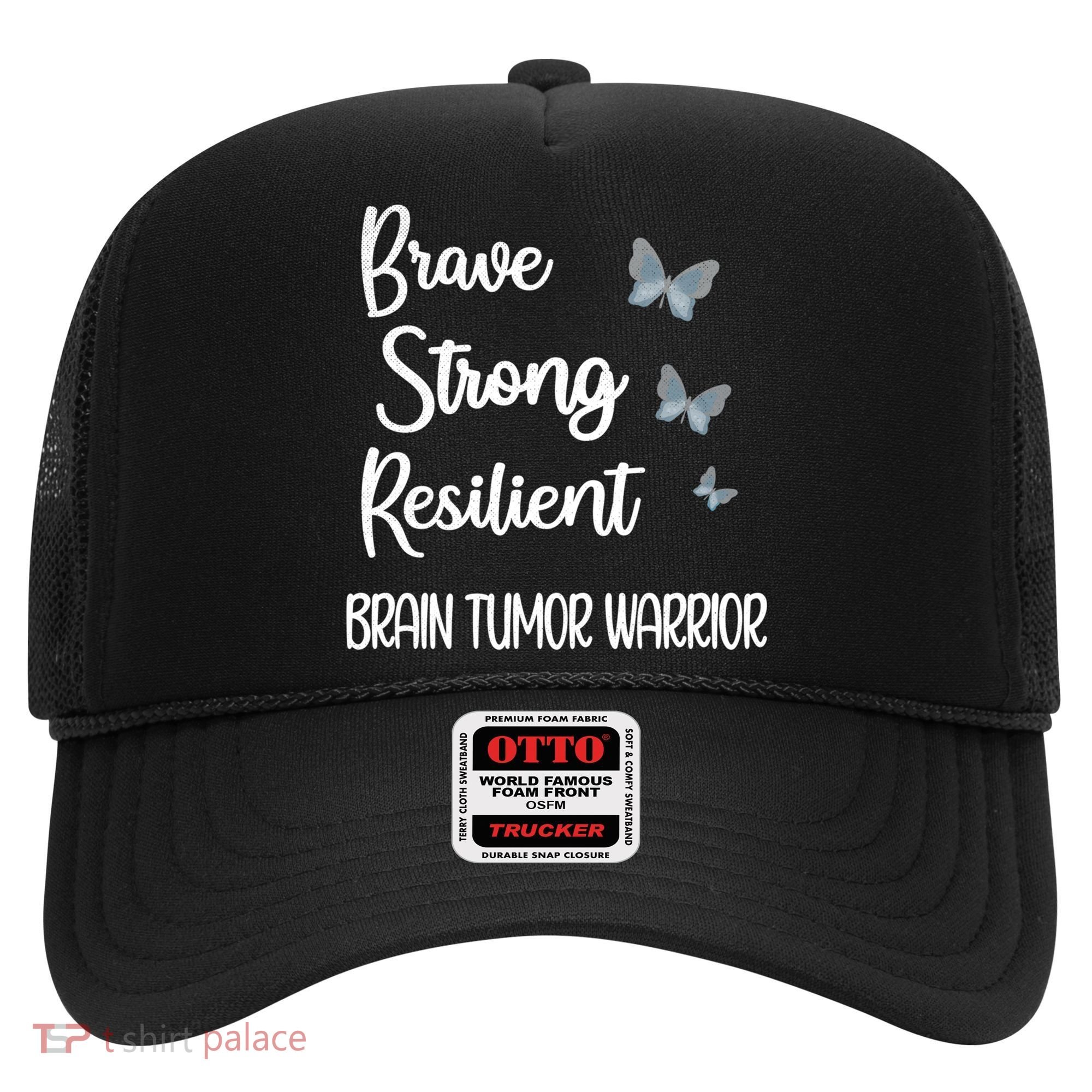 Brain Tumor Warrior Brain Cancer Awareness Gray Ribbon Gift Hat