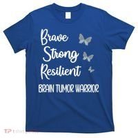 Brain Tumor Warrior Brain Cancer Awareness Gray Ribbon Gift T-Shirt thumb 0