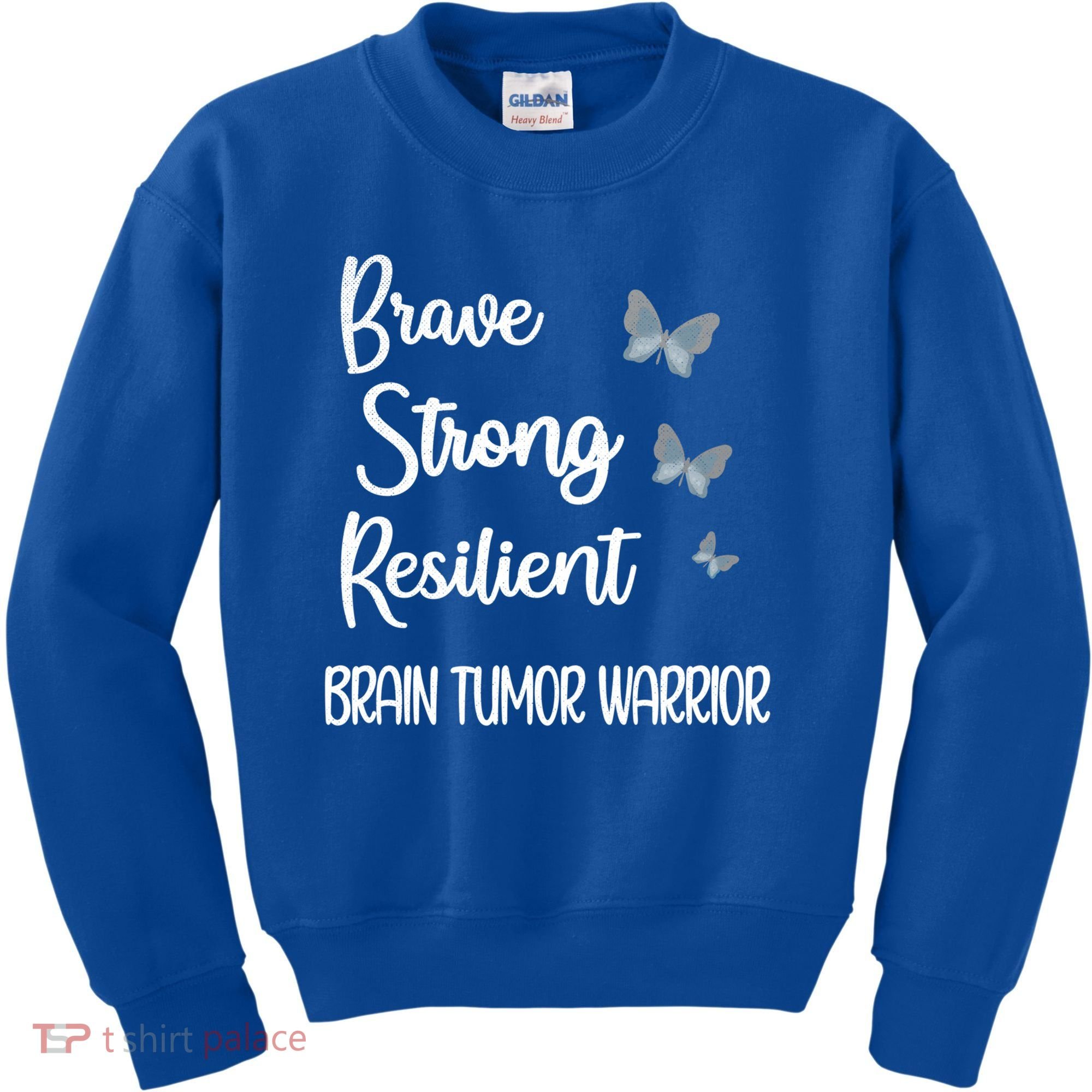 Brain Tumor Warrior Brain Cancer Awareness Gray Ribbon Gift Kids Sweatshirt