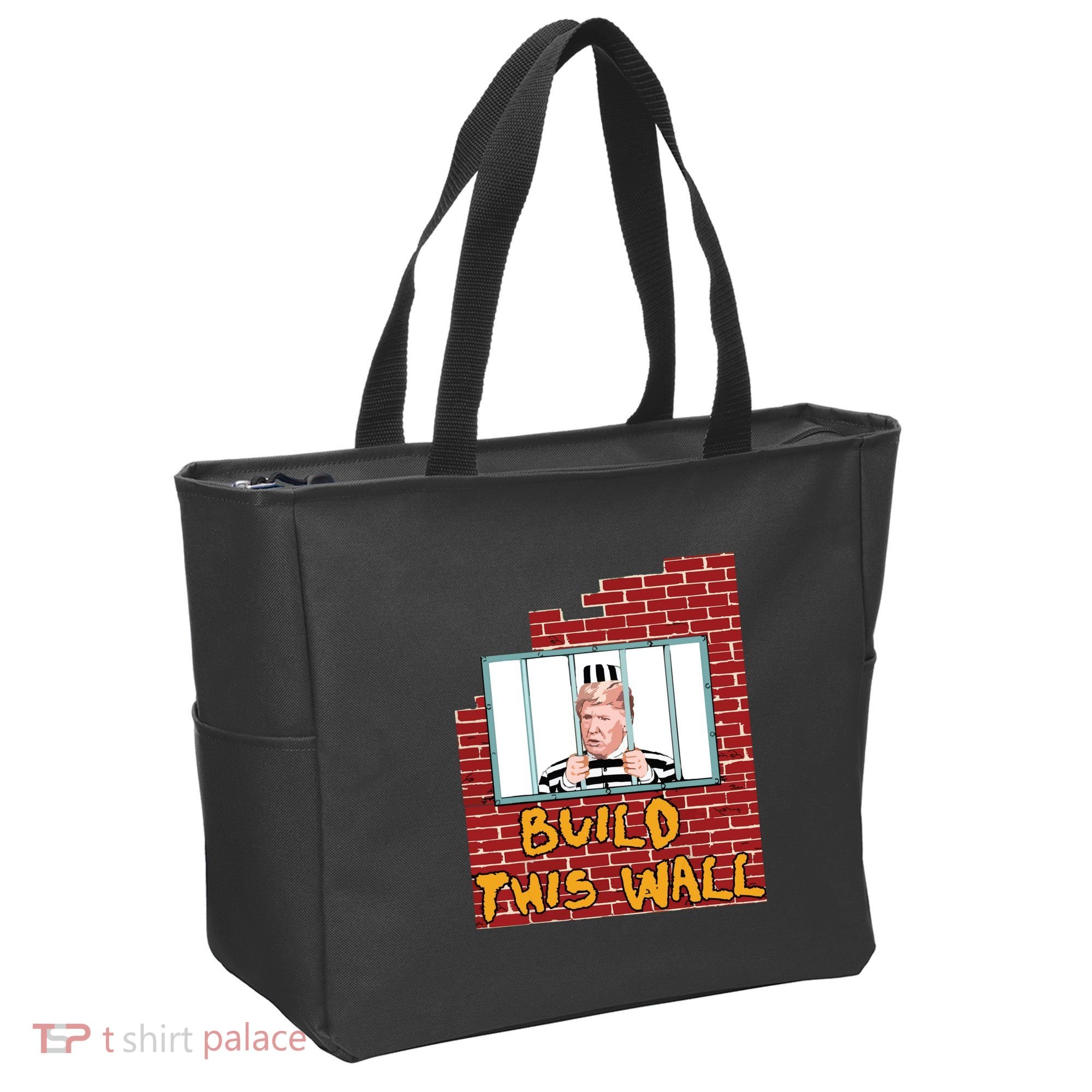 Build This Wall Lock Him Up Anti Trump Impeachment 45 Tote Bag