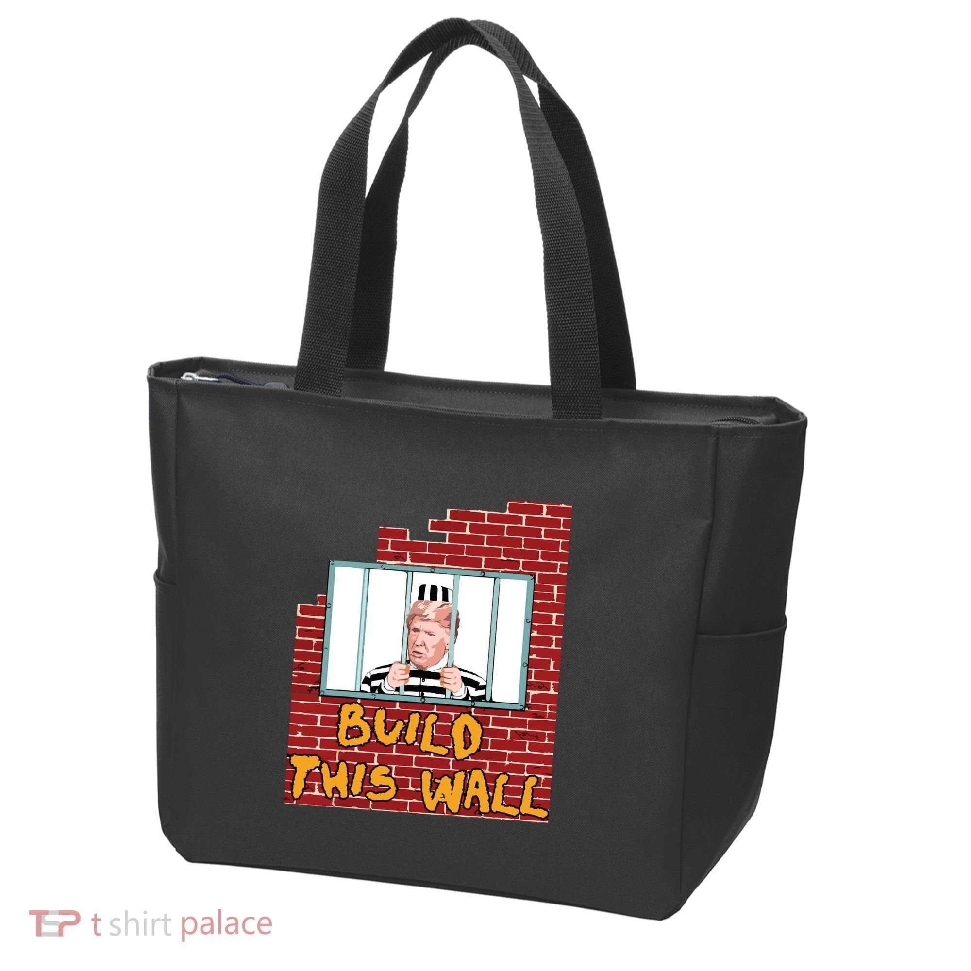 Build This Wall Lock Him Up Anti Trump Impeachment 45 Tote Bag