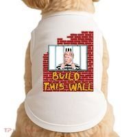 Build This Wall Lock Him Up Anti Trump Impeachment 45 Doggie Tank thumb 0