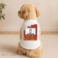 Build This Wall Lock Him Up Anti Trump Impeachment 45 Doggie Tank thumb 2