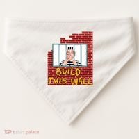 Build This Wall Lock Him Up Anti Trump Impeachment 45 USA-Made Doggie Bandana thumb 0