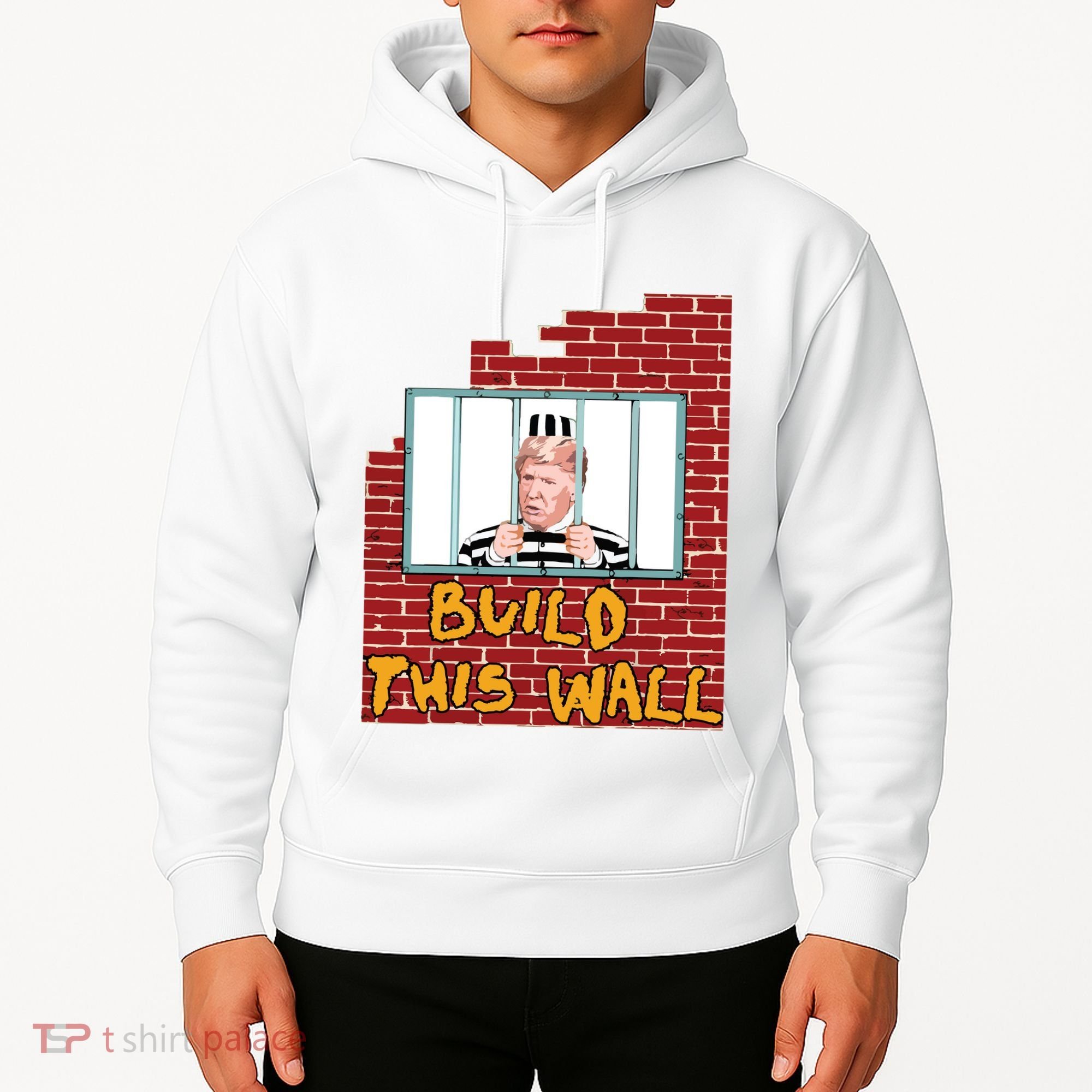 Build This Wall Lock Him Up Anti Trump Impeachment 45 Hoodie