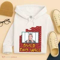 Build This Wall Lock Him Up Anti Trump Impeachment 45 Hoodie thumb 4