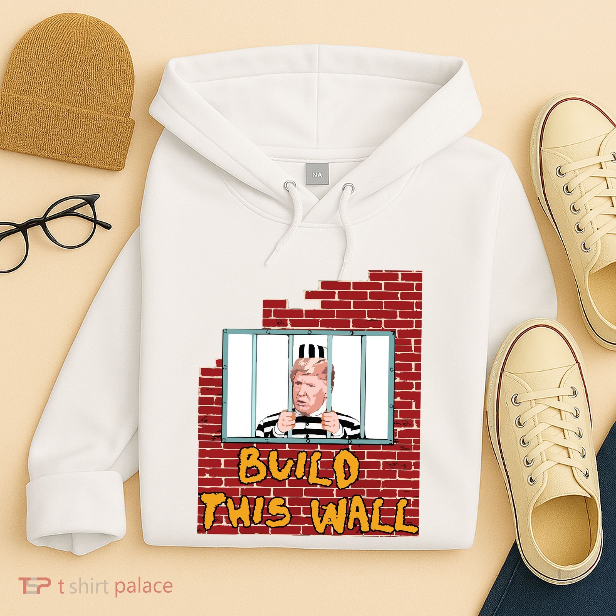 Build This Wall Lock Him Up Anti Trump Impeachment 45 Hoodie
