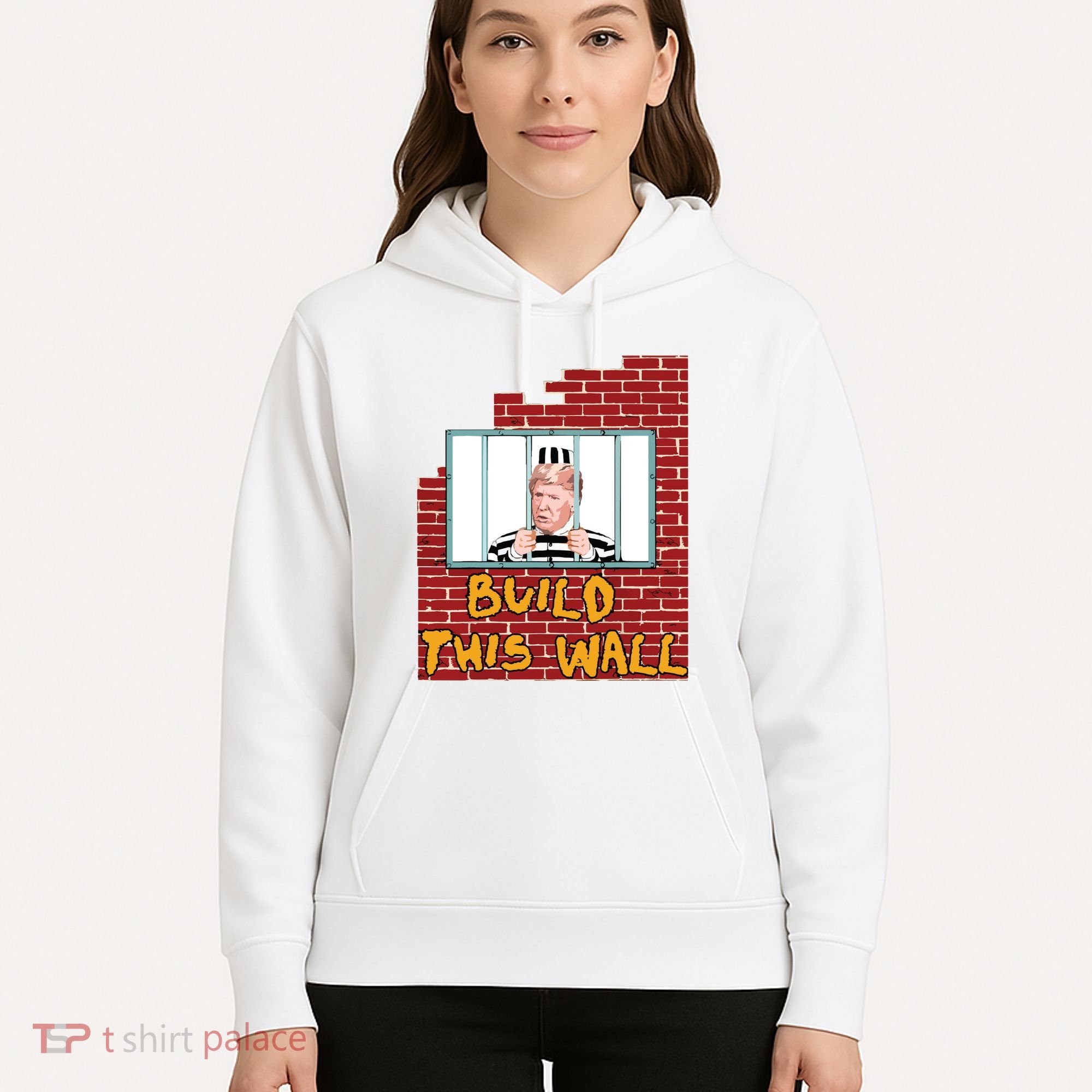 Build This Wall Lock Him Up Anti Trump Impeachment 45 Hoodie