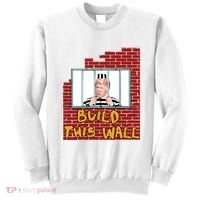 Build This Wall Lock Him Up Anti Trump Impeachment 45 Sweatshirt thumb 0