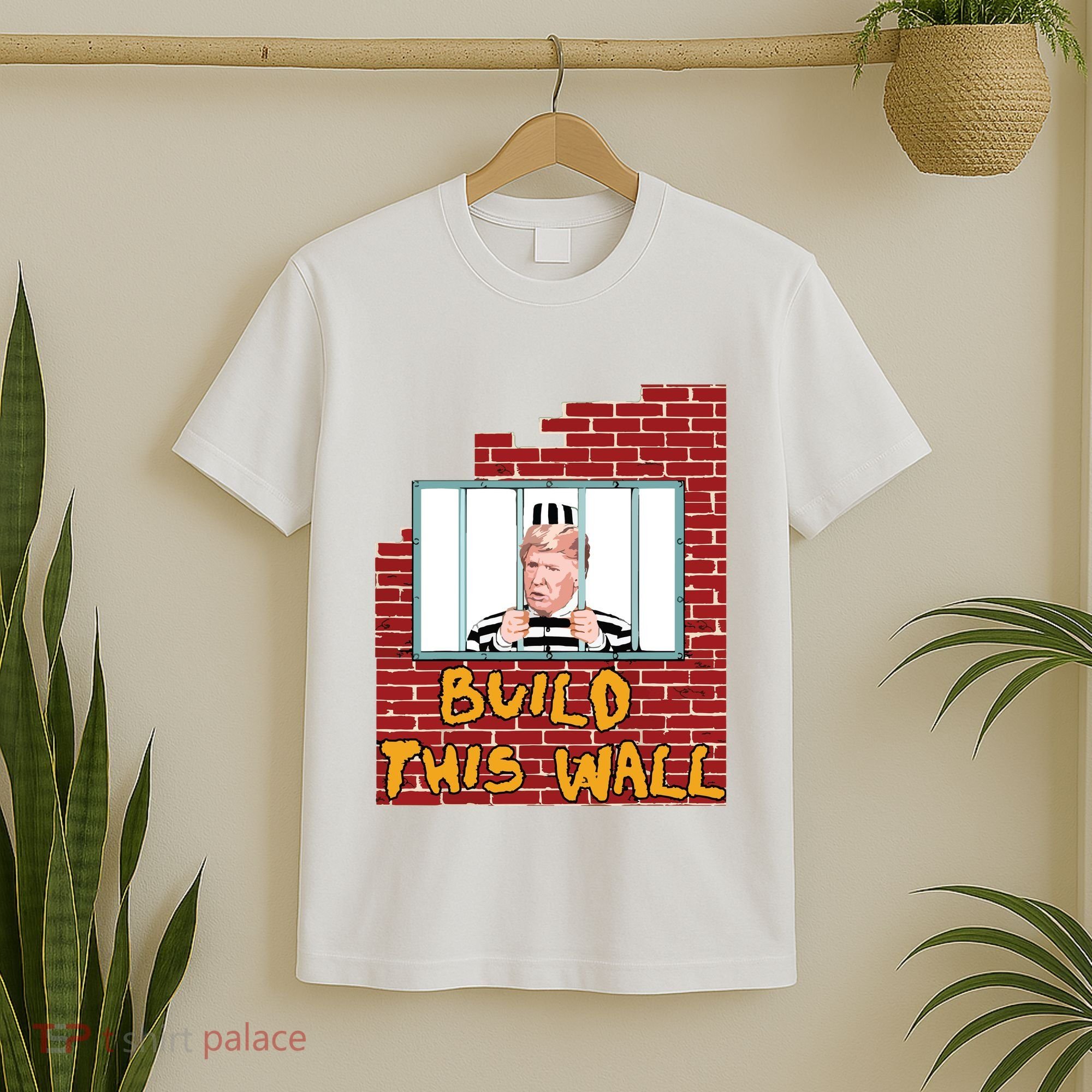 Build This Wall Lock Him Up Anti Trump Impeachment 45 T-Shirt