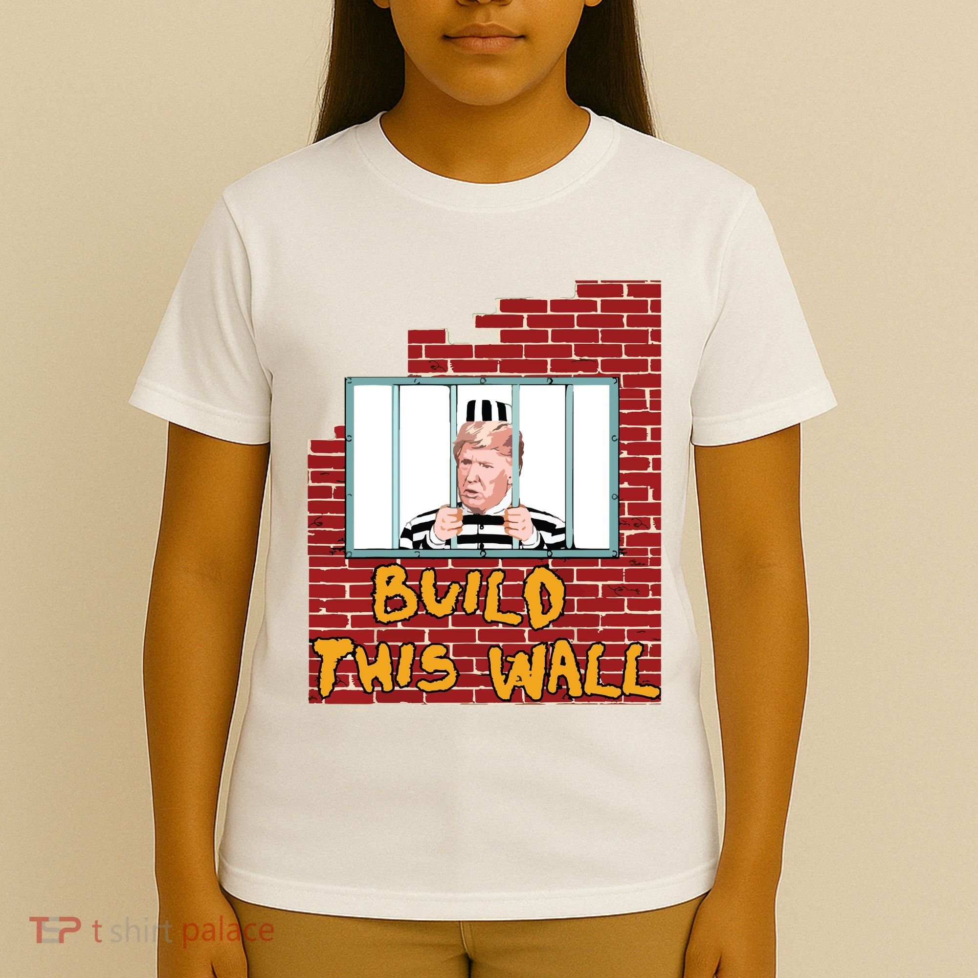 Build This Wall Lock Him Up Anti Trump Impeachment 45 T-Shirt